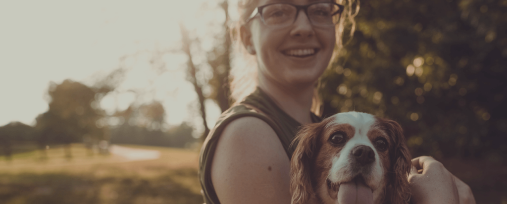 girl with dog