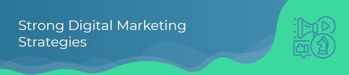 green and blue header saying digital marketing