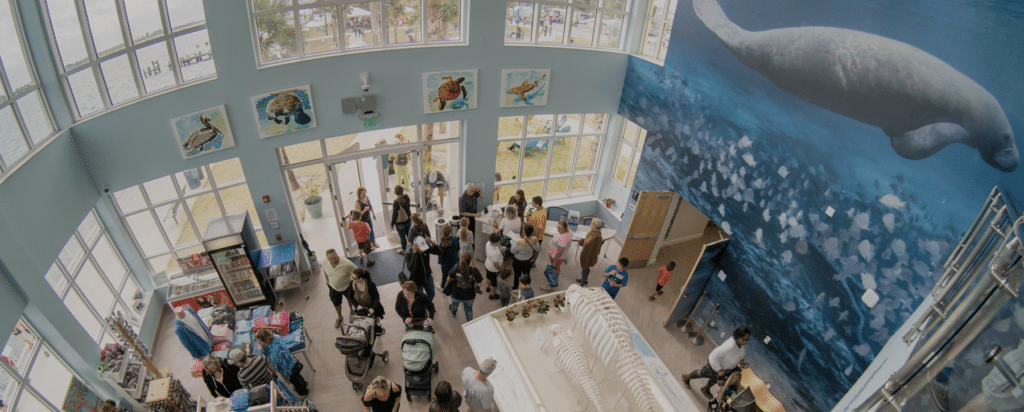 birdseye view of lobby