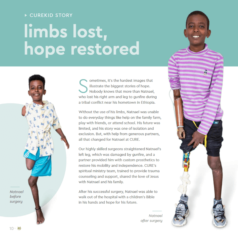 An example of a nonprofit annual report from CURE International